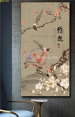 File tranh File tranh hiện đại Sơn Dầu AT1731 (bản gốc) in lụa dán tường