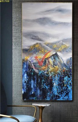 Ảnh gốc File tranh hiện đại Sơn Dầu AT1789 (siêu chi tiết) để in ấn