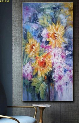 File gốc File tranh hiện đại Sơn Dầu AT1838 (in lụa) tranh mã đáo