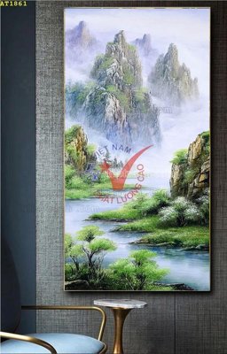 File tranh gốc File tranh hiện đại Sơn Dầu AT1861 (bản đẹp) độc quyền