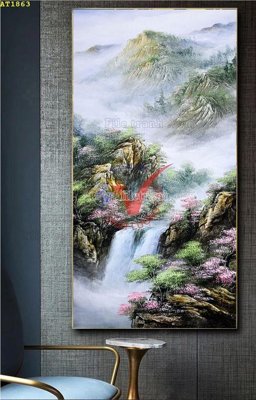 File in ấn cao cấp File tranh hiện đại Sơn Dầu AT1863 (file gốc)