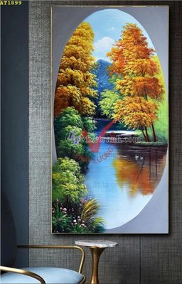 File gốc File tranh hiện đại Sơn Dầu AT1899 (vector) cho in ấn