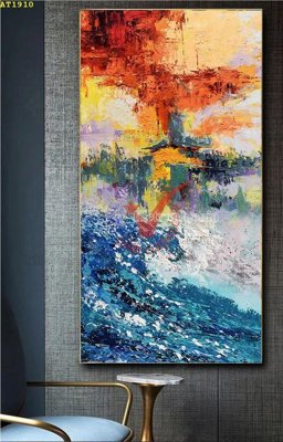 Tải file File tranh hiện đại Sơn Dầu AT1910 (ảnh gốc) in gạch men