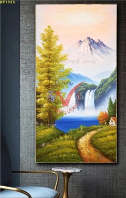 File gốc File tranh hiện đại Sơn Dầu AT1925 (in lụa) hoa văn cổ điển