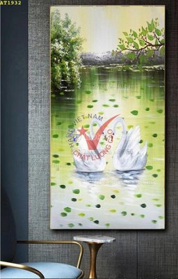 File gốc File tranh hiện đại Sơn Dầu AT1932 (in tráng gương) ốp tường