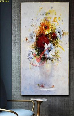 File ảnh File tranh hiện đại Sơn Dầu AT1942 (gốc) in backdrop sự kiện