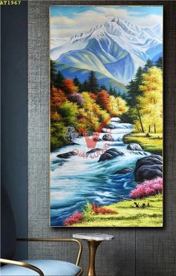 File gốc File tranh hiện đại Sơn Dầu AT1967 (cho in ấn) từ kho Filetranh