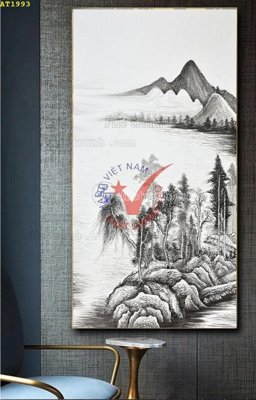 File gốc File tranh hiện đại Sơn Dầu AT1993 (in lụa) cao cấp