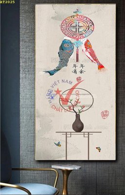 File gốc File tranh hiện đại Sơn Dầu AT2025 (phong cách) tối giản