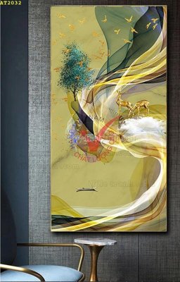 File PSD File tranh hiện đại Sơn Dầu AT2032 (gốc) cho in quảng cáo