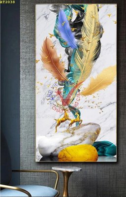 File gốc File tranh hiện đại Sơn Dầu AT2038 cho in ấn và thiết kế