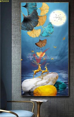 File tranh gốc File tranh hiện đại Sơn Dầu AT2039 (sắc nét từng chi tiết)