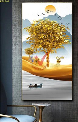 Tải file File tranh hiện đại Sơn Dầu AT2046 (gốc) chủ đề tâm linh