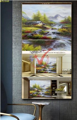 File ảnh File tranh hiện đại Sơn Dầu AT2240 (gốc) in quảng cáo ngoài trời