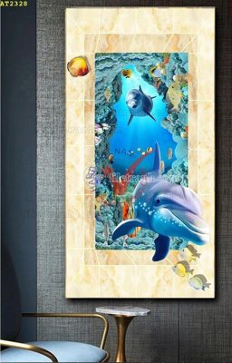 File ảnh File tranh hiện đại Sơn Dầu AT2328 (gốc) in quảng cáo ngoài trời