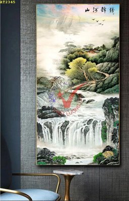 File gốc File tranh hiện đại Sơn Dầu AT2345 (in mica) làm bảng hiệu