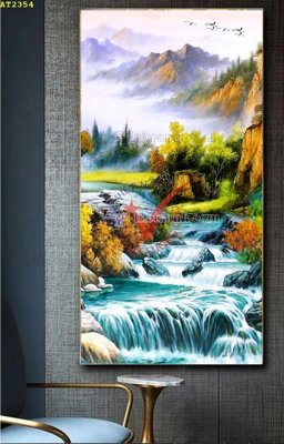 File in trần File tranh hiện đại Sơn Dầu AT2354 (bản gốc) hoa văn