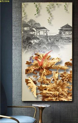 File ảnh File tranh hiện đại Sơn Dầu AT2384 (gốc) in Hiflex