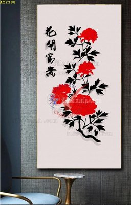 File tranh in trần 3D File tranh hiện đại Sơn Dầu AT2388 (ảnh gốc)