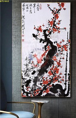 File gốc File tranh hiện đại Sơn Dầu AT2442 (in 3D) cho trang trí