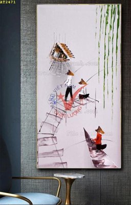 File gốc File tranh hiện đại Sơn Dầu AT2471 (trang trí) phòng làm việc