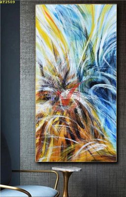 File gốc File tranh hiện đại Sơn Dầu AT2509 (in 3D) cho trang trí