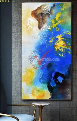 File tranh in tráng gương File tranh hiện đại Sơn Dầu AT2512 (siêu nét)