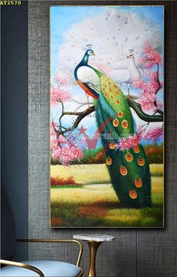 File in trần File tranh hiện đại Sơn Dầu AT2570 (bản gốc) trời sao