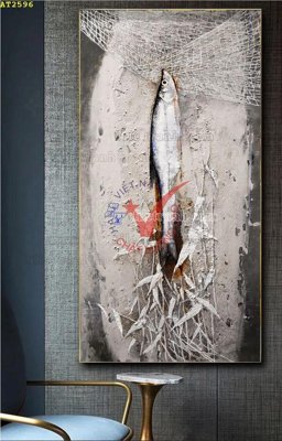 Download file gốc File tranh hiện đại Sơn Dầu AT2596 (in lụa) tranh 3D