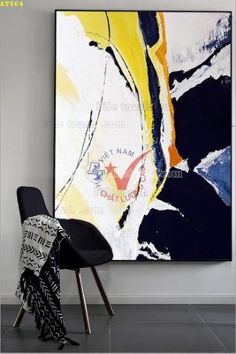 File PSD File tranh hiện đại Sơn Dầu AT864 (bản gốc) đã tách nền