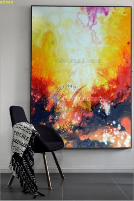 File gốc File tranh hiện đại Sơn Dầu AT989 (dành cho trang trí nội thất)