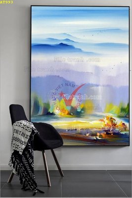 File PSD File tranh hiện đại Sơn Dầu AT993 (gốc) tách lớp chi tiết