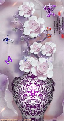 File tranh file gốc bình hoa B154 (ảnh gốc) không bị mờ