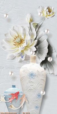 File tranh file gốc bình hoa B176 (file gốc) chuẩn màu in