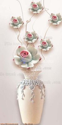 File in ấn file gốc bình hoa B190 (bản gốc) từ file gốc