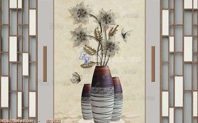 File tranh file gốc bình hoa B192 (bản gốc) treo tường