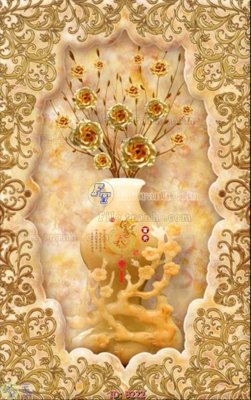 File in mica file gốc bình hoa B222 (bản gốc) làm vách ngăn