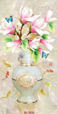 File in trần file gốc bình hoa B235 (file gốc) xuyên sáng