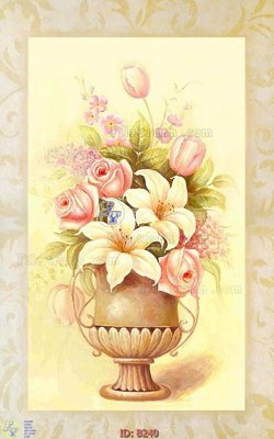 File gốc file gốc bình hoa B240 (in tráng gương) hiện đại