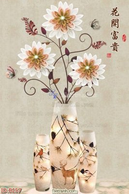 Download file gốc file gốc bình hoa B257 (in mica) trong suốt