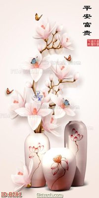 File tranh file gốc bình hoa B281 (gốc) chủ đề thiên nhiên