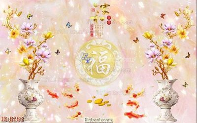 File in trần file gốc bình hoa B283 (file gốc) phong thủy