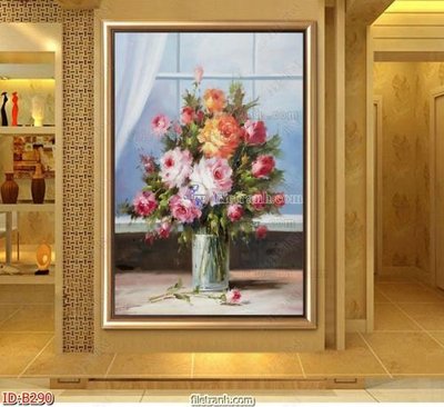 Tải file file gốc bình hoa B290 (PSD) cho in tranh kính