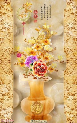 File gốc file gốc bình hoa B299 (in ấn) không giới hạn