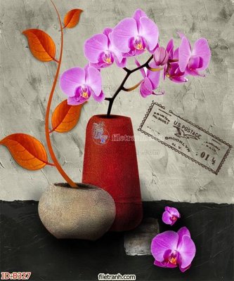 Tải file gốc file gốc bình hoa B327 dùng cho in ấn