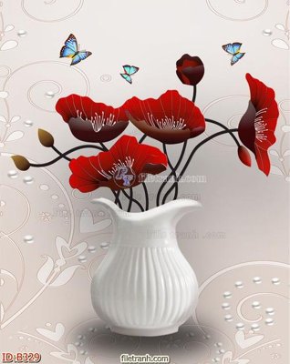 File gốc in ấn file gốc bình hoa B329 độ phân giải cao