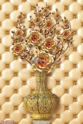 File gốc file gốc bình hoa B330 (in tráng gương) sang trọng