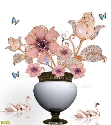 File gốc file gốc bình hoa B423 (chuẩn CMYK) cho nhà in