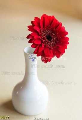 File tranh trang trí file gốc bình hoa B427 (tải file gốc)