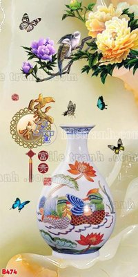 Tải file File tranh bình hoa B474 (gốc) chủ đề tâm linh